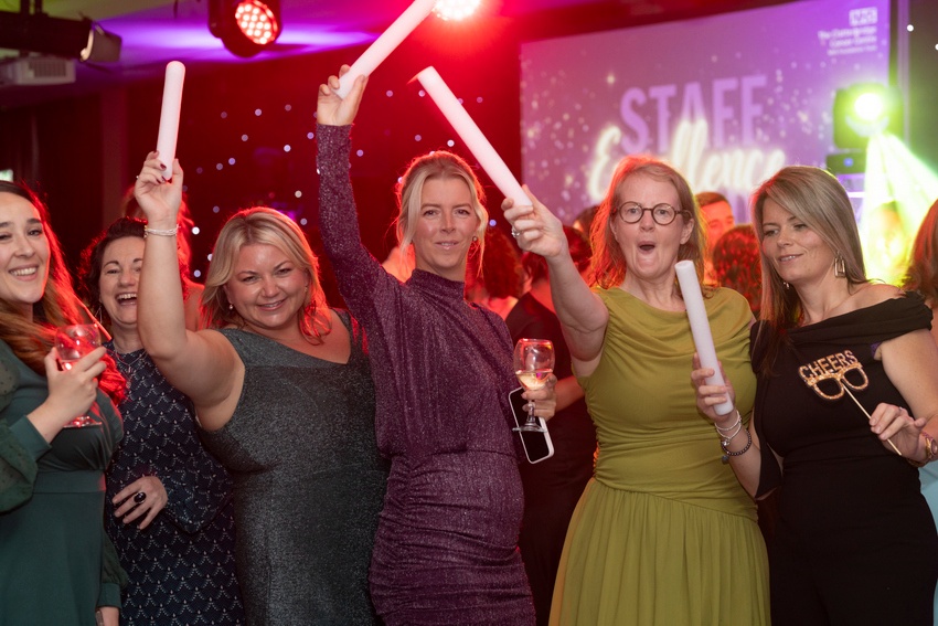 Staff dancing on the dance floor