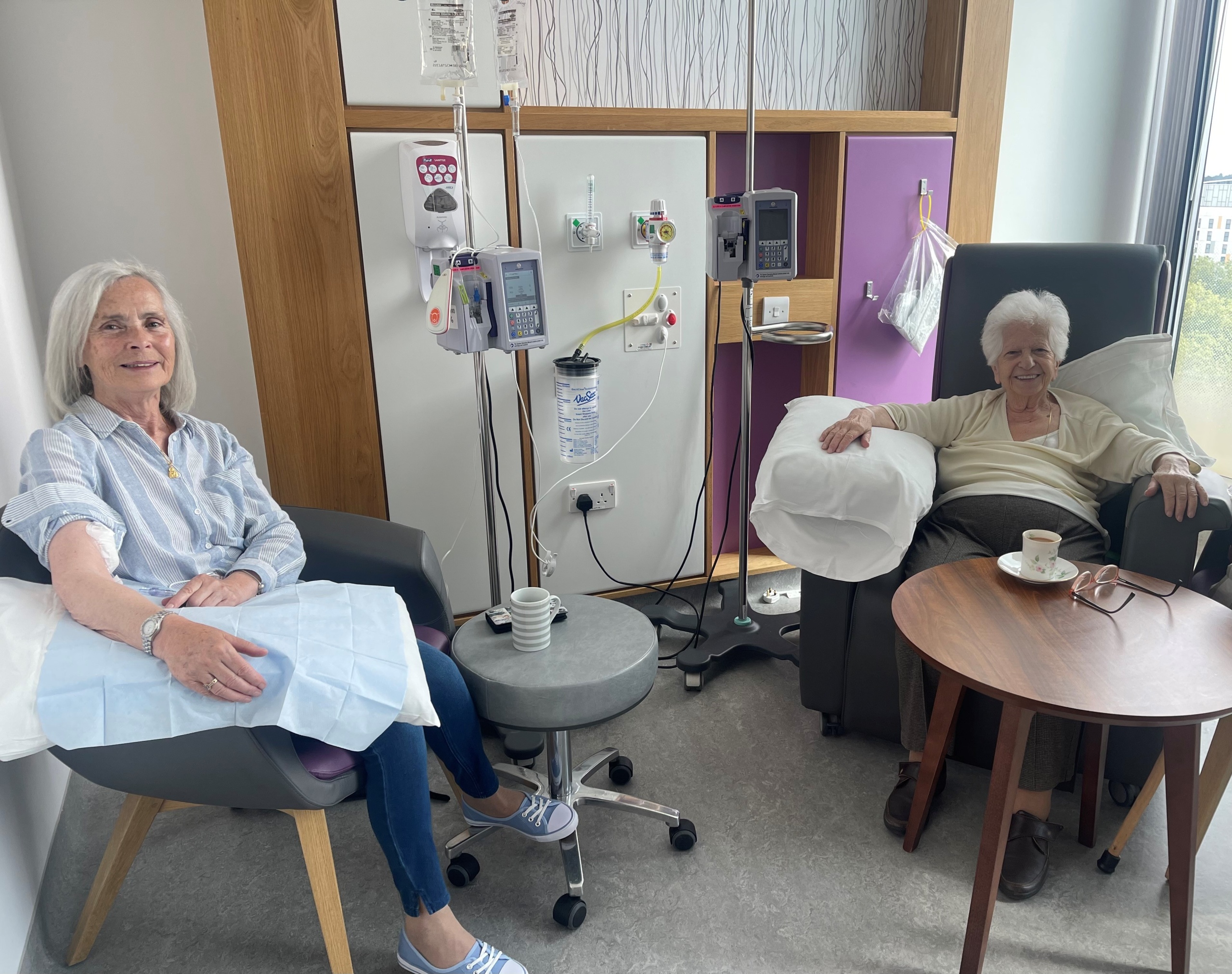 Margie and Ann having their chemotherapy