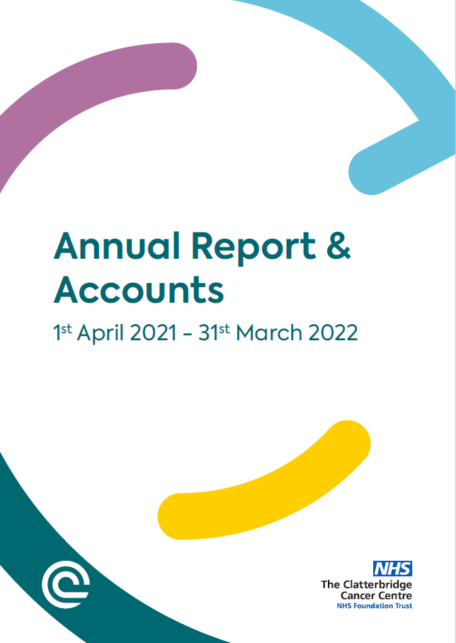 Image of front cover of annual report - it just says its the annual report and accounts for 2021/22