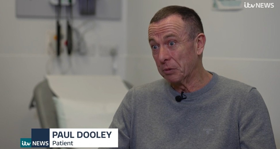 Clatterbridge patient speaks about his clinical research trial on TV thumbnail image