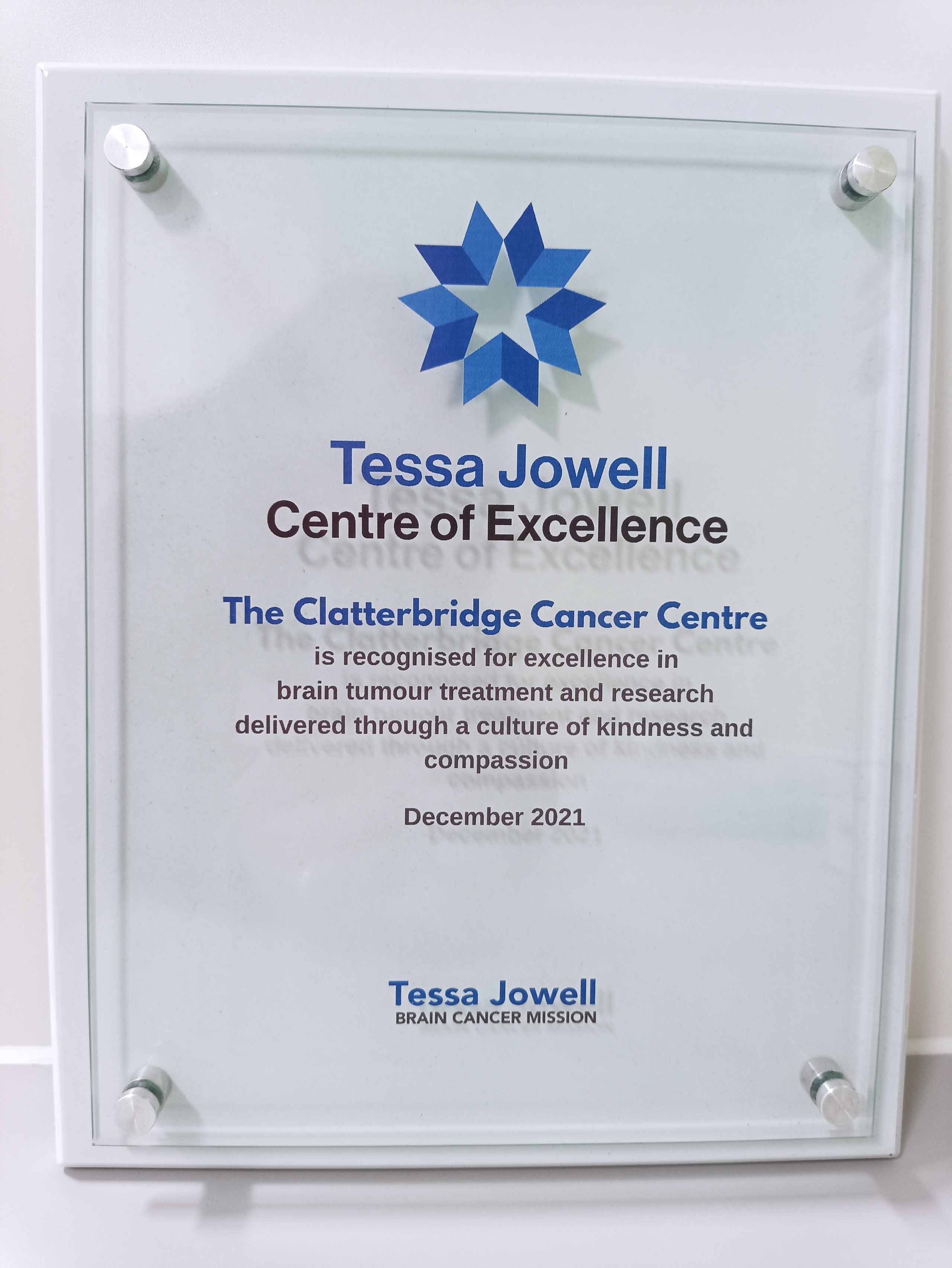 Picture of Tessa Jowell Centre of Excellence plaque.jpg