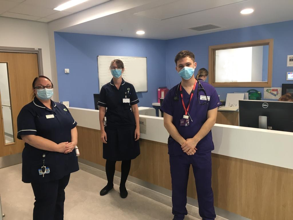 Staff on one of the new blood cancer wards 